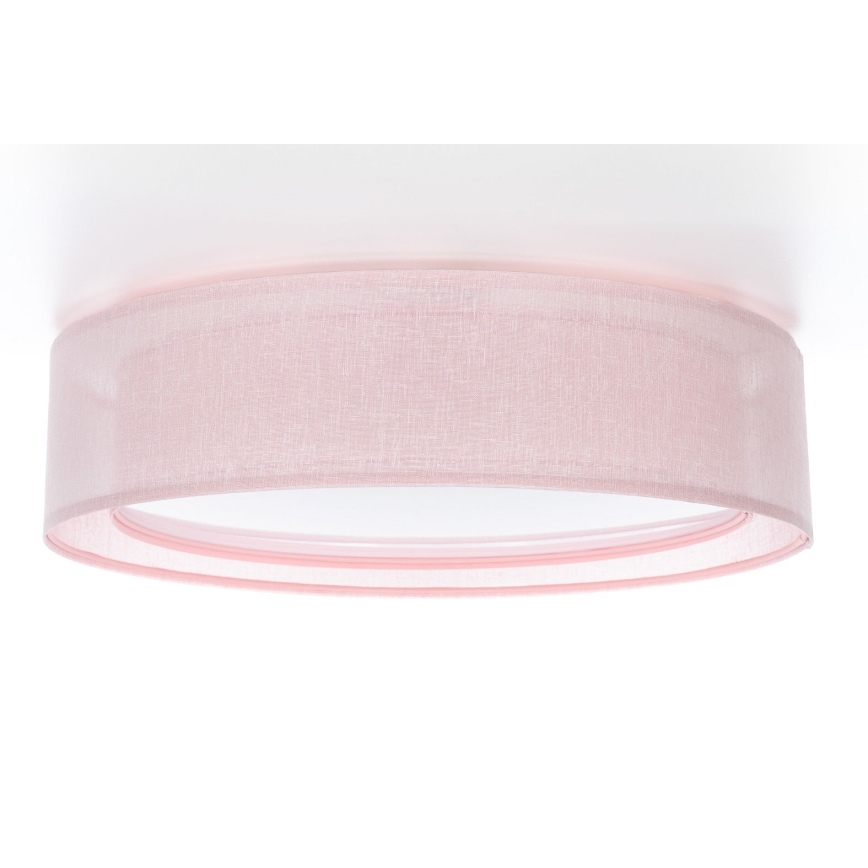Taklampa PURO 2xE27/40W/230V Ø 50 cm rosa