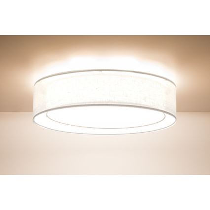 Taklampa PURO 2xE27/40W/230V Ø 50 cm vit