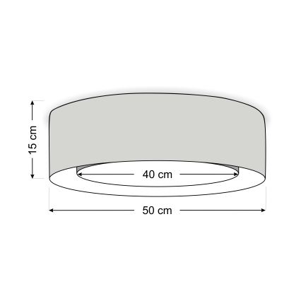 Taklampa PURO 2xE27/40W/230V Ø 50 cm vit