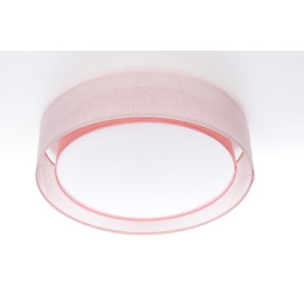 Taklampa PURO 2xE27/40W/230V, Ø 60 cm, rosa