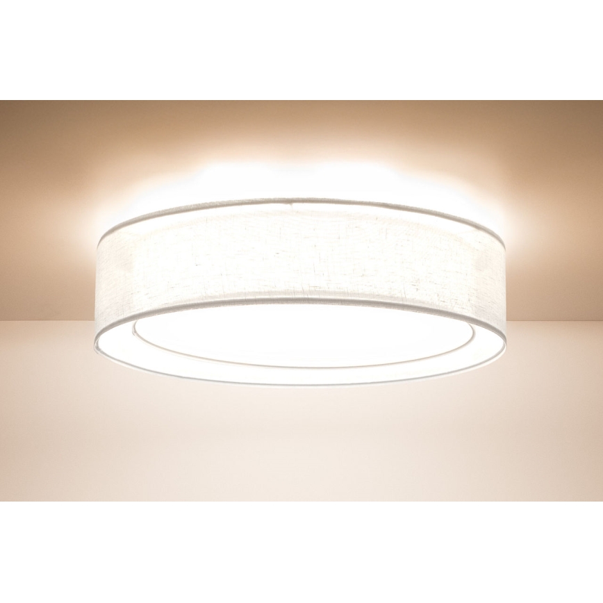 Taklampa PURO 2xE27/40W/230V Ø 60 cm vit