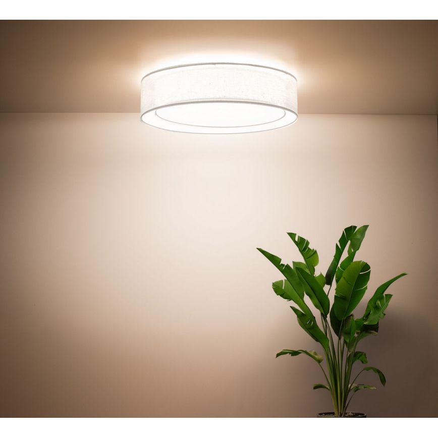 Taklampa PURO 2xE27/40W/230V Ø 60 cm vit