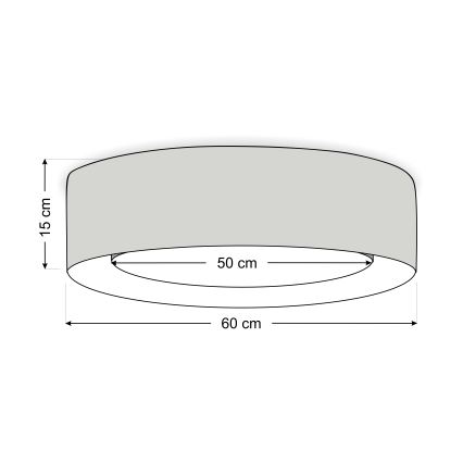 Taklampa PURO 2xE27/40W/230V Ø 60 cm vit