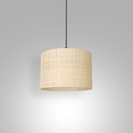 Taklampa på lina RATTAN 1xE27/60W/230V Ø 25 cm rotting