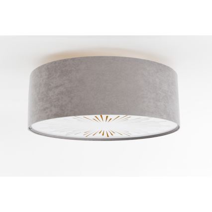 Taklampa RAYS 2xE27/60W/230V diameter 60 cm grå