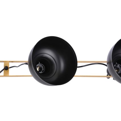 Taklampa på kabel RENO 3xE27/40W/230V svart/brun