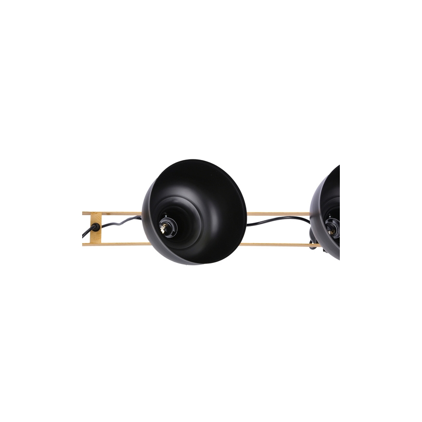 Taklampa på kabel RENO 3xE27/40W/230V svart/brun