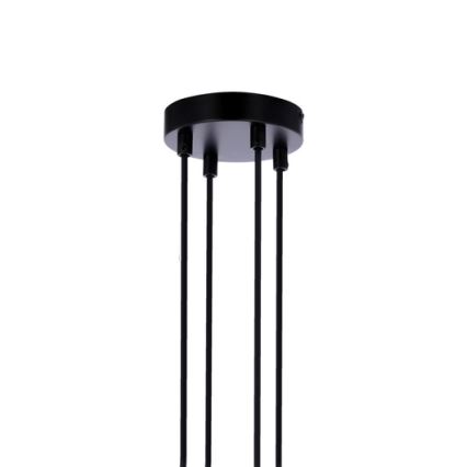 Taklampa på kabel RENO 4xE27/40W/230V svart/brun