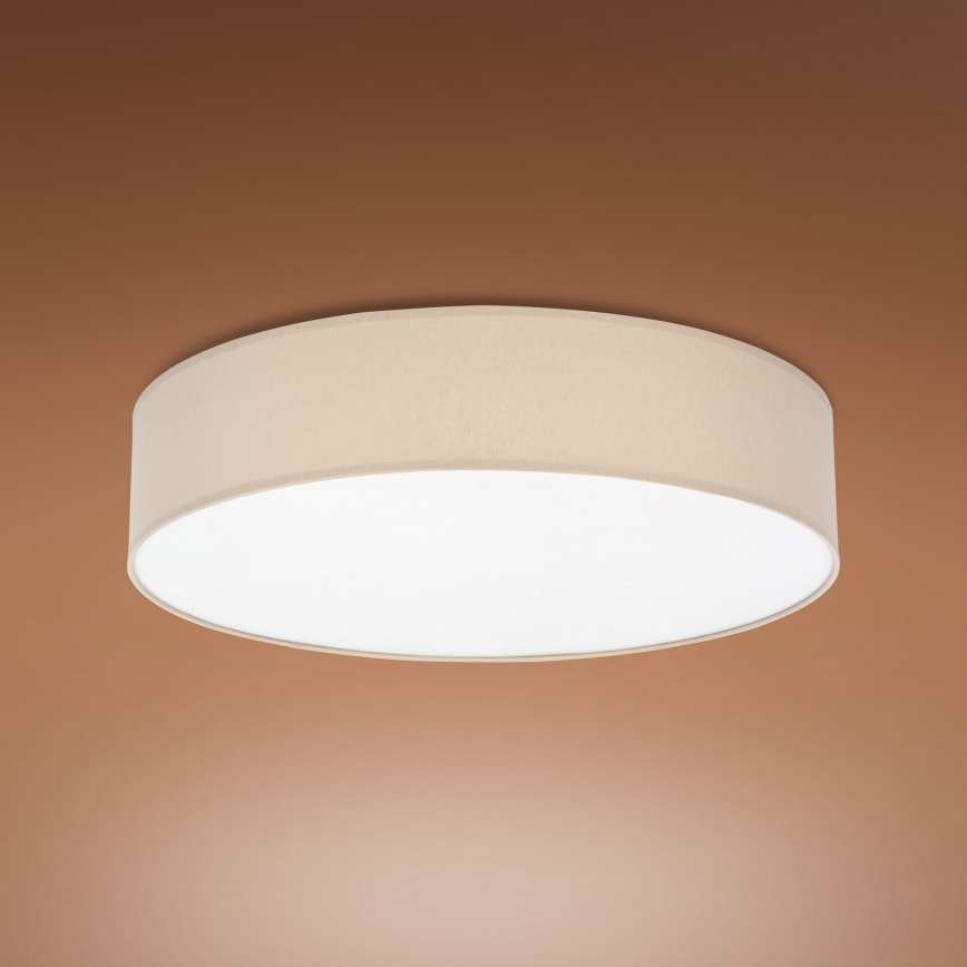 Taklampa  RONDO 4xE27/15W/230V d. 61 cm beige