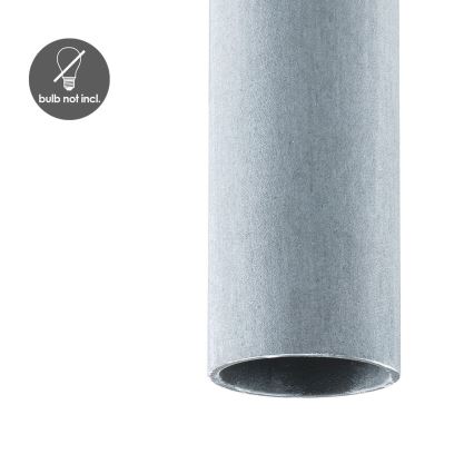 Taklampa på kabel SAGA 1xE27/40W/230V grå