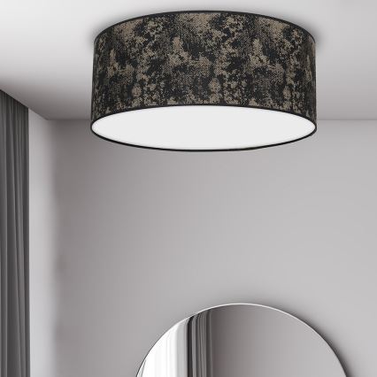 Taklampa  SATINO 2xE27/60W/230V svart /gold