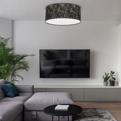 Taklampa  SATINO 2xE27/60W/230V svart /gold