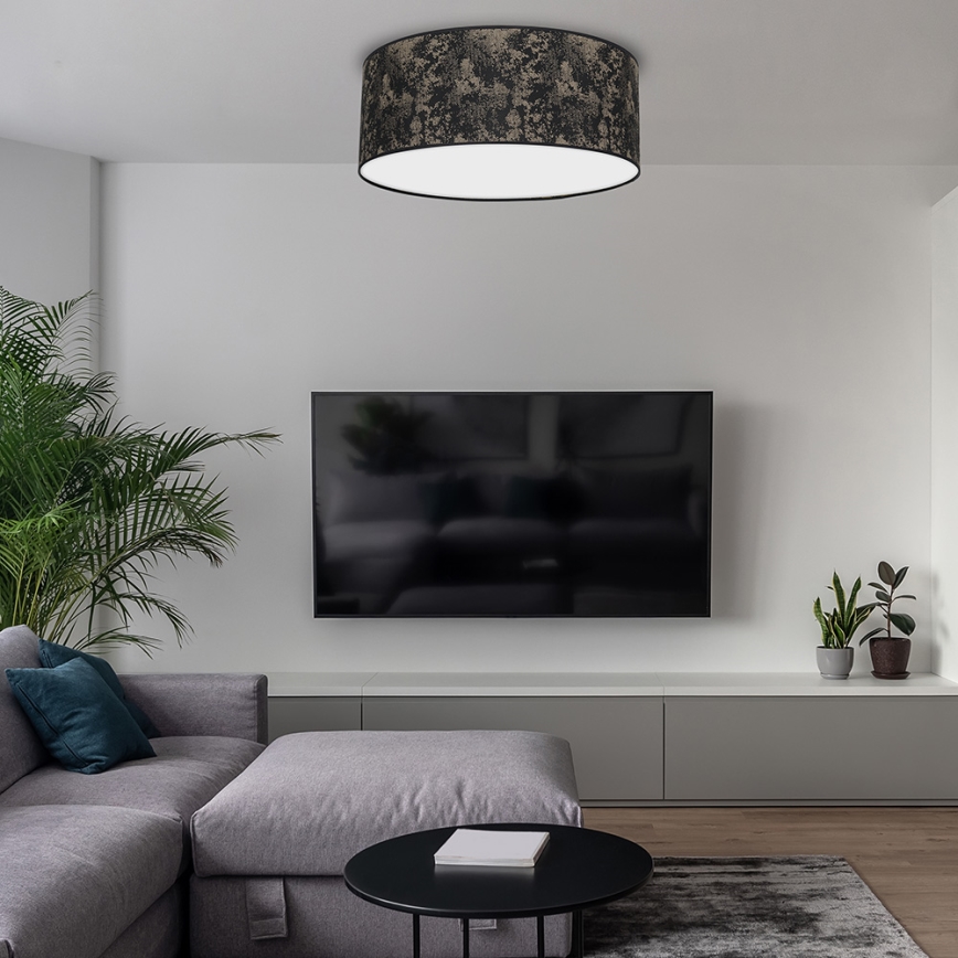 Taklampa  SATINO 2xE27/60W/230V svart /gold