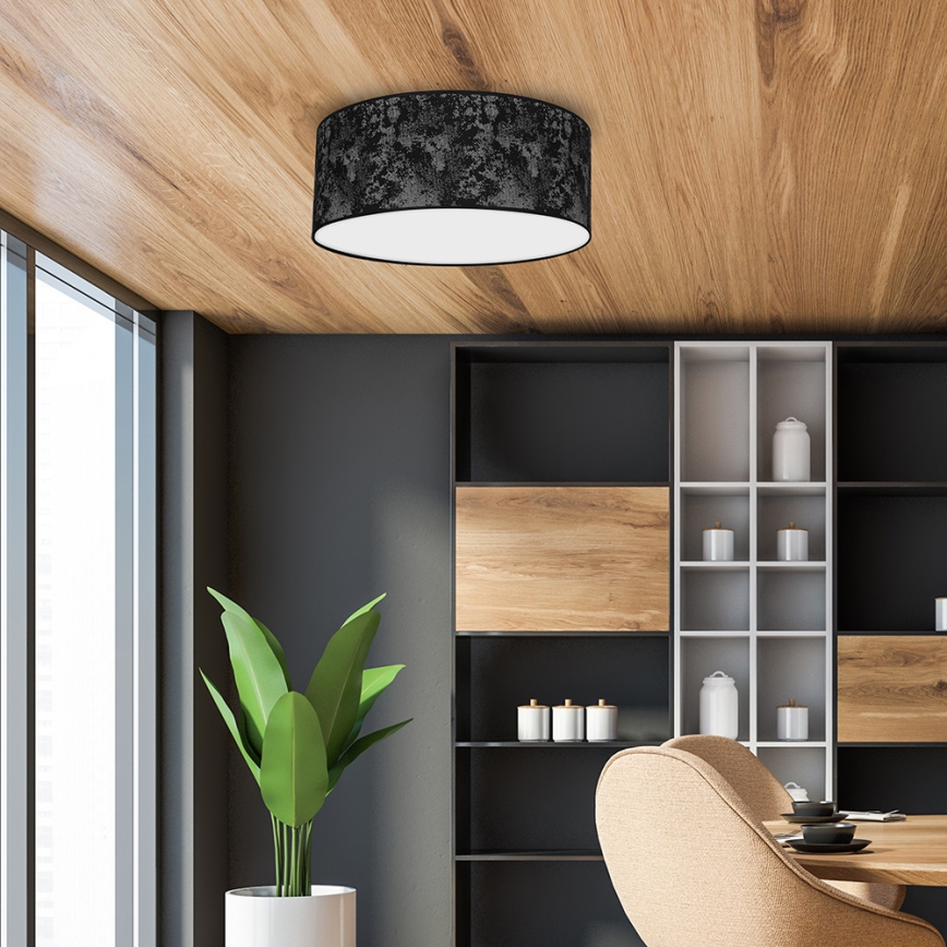 Taklampa  SATINO 2xE27/60W/230V svart /grå