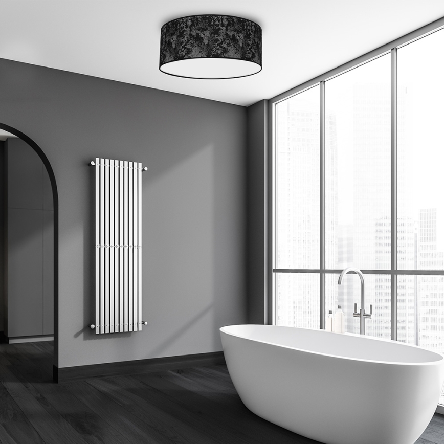 Taklampa  SATINO 2xE27/60W/230V svart /grå