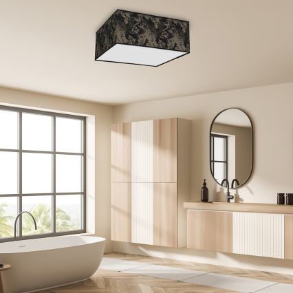 Taklampa  SATINO 3xE27/60W/230V svart /gold