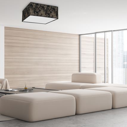 Taklampa  SATINO 3xE27/60W/230V svart /gold