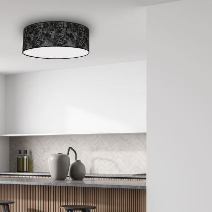 Taklampa  SATINO 3xE27/60W/230V svart /grå