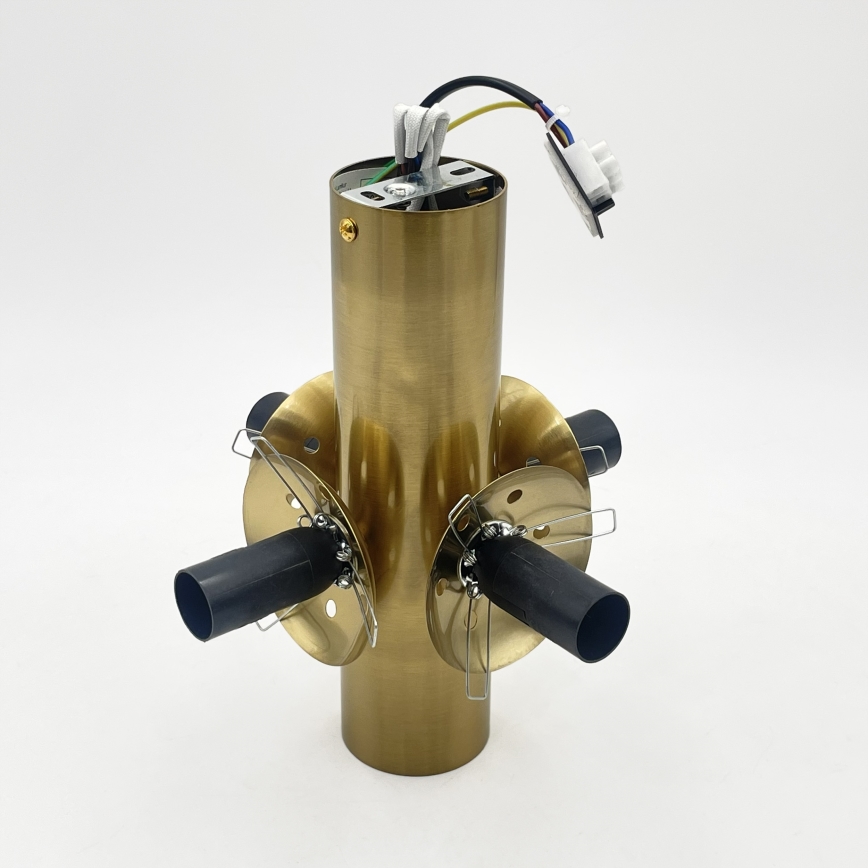Taklampa SFERIO 4xE14/5W/230V mässing/rökig beige