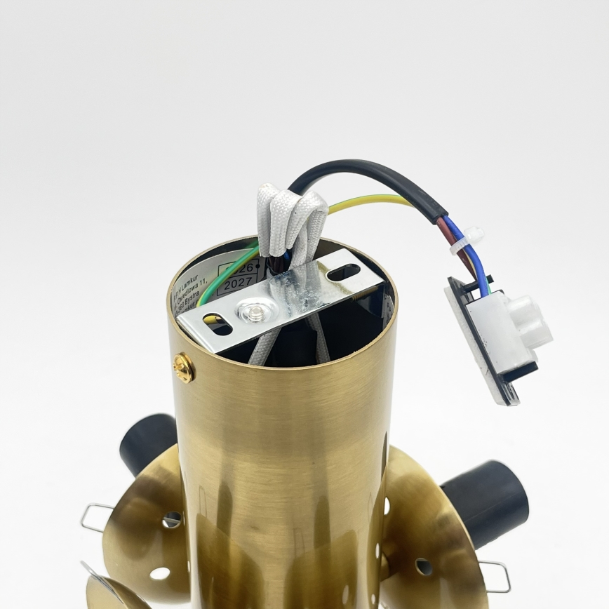Taklampa SFERIO 4xE14/5W/230V mässing/rökig beige