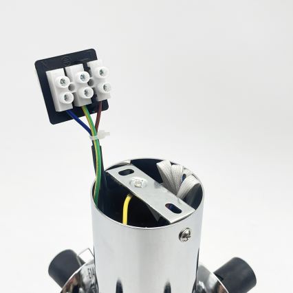 Taklampa SFERIO 4xE14/5W/230V polerad krom/klart glas