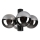 Taklampa SFERIO 4xE14/5W/230V svart/rökfärgad