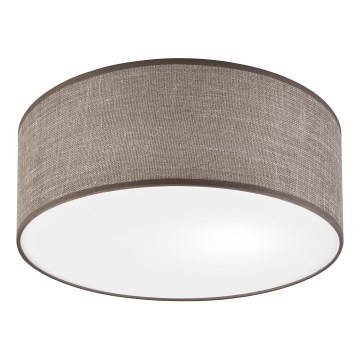 Taklampa SIRJA 1xE27/15W/230V Ø 35 cm brun