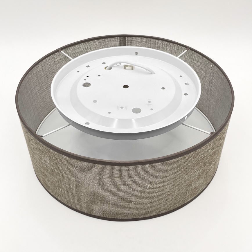 Taklampa SIRJA 1xE27/15W/230V Ø 35 cm brun