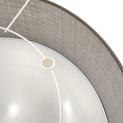 Taklampa SIRJA 1xE27/15W/230V Ø 35 cm brun