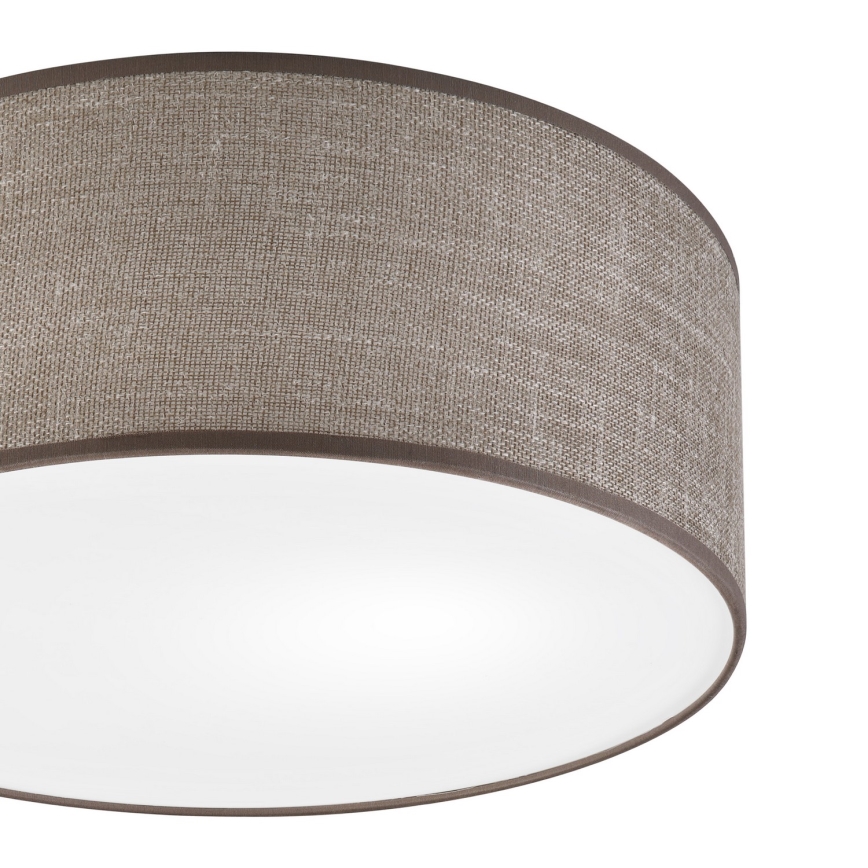 Taklampa SIRJA 1xE27/15W/230V Ø 35 cm brun