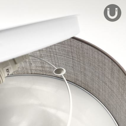 Taklampa SIRJA 1xE27/15W/230V Ø 35 cm brun