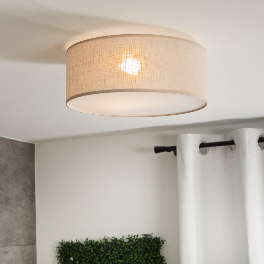 Taklampa SIRJA 1xE27/60W/230V diameter 35 cm beige