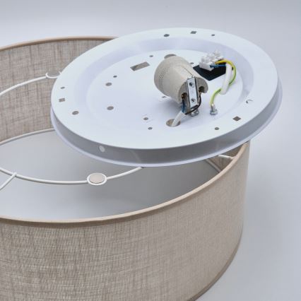 Taklampa SIRJA 1xE27/60W/230V diameter 35 cm beige