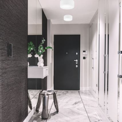 Taklampa SIRJA 1xE27/60W/230V diameter 35 cm vit