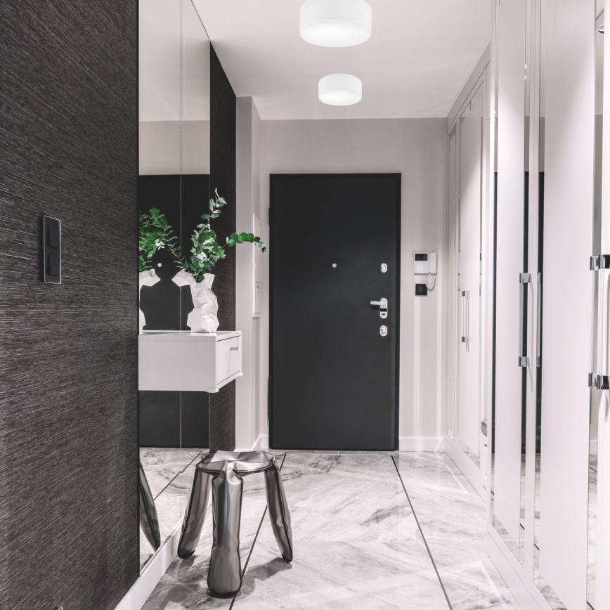 Taklampa SIRJA 1xE27/60W/230V diameter 35 cm vit