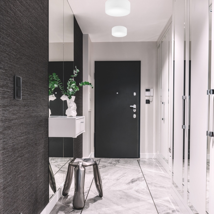 Taklampa SIRJA 1xE27/60W/230V diameter 35 cm vit