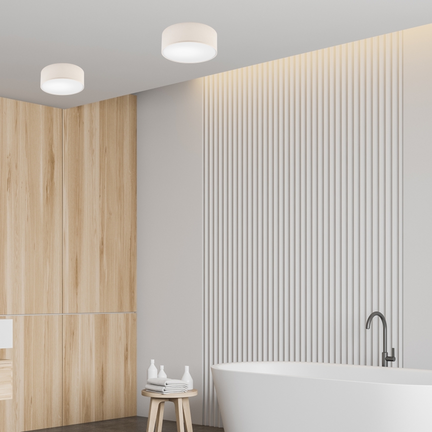 Taklampa SIRJA 1xE27/60W/230V Ø 35 cm krämvit