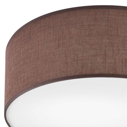 Taklampa SIRJA 1xE27/60W/230V Ø 35 cm brun