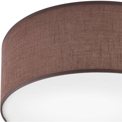 Taklampa SIRJA 1xE27/60W/230V Ø 35 cm brun