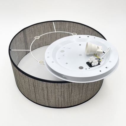 Taklampa SIRJA 2xE27/15W/230V Ø 35 cm brun