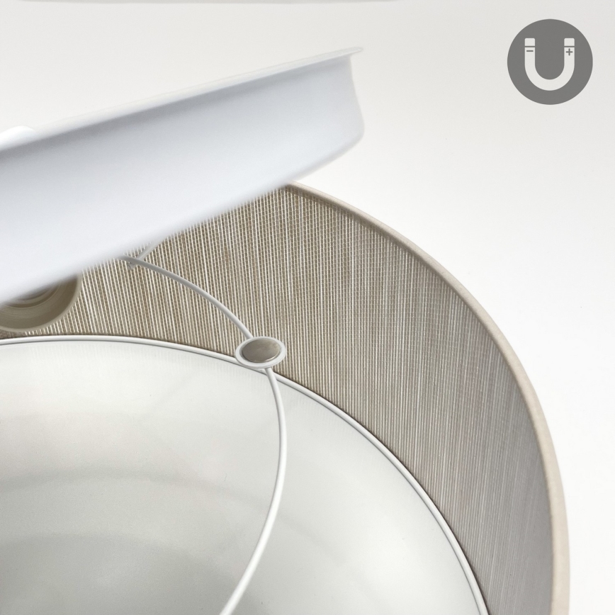 Taklampa SIRJA 2xE27/15W/230V Ø 45 cm beige