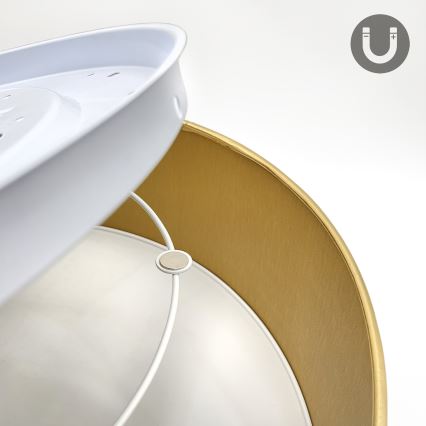 Taklampa SIRJA 2xE27/15W/230V Ø 45 cm brun/guld