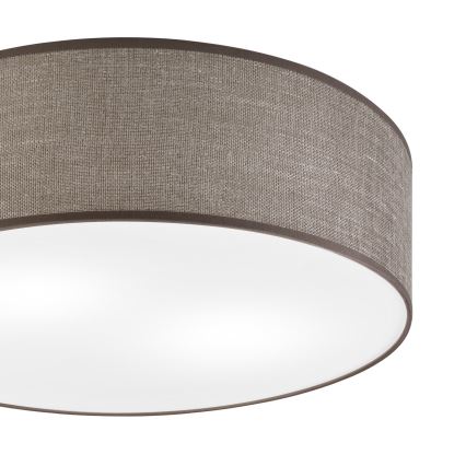 Taklampa SIRJA 2xE27/15W/230V Ø 45 cm brun