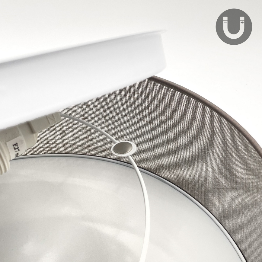 Taklampa SIRJA 2xE27/15W/230V Ø 45 cm brun