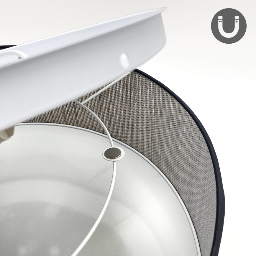 Taklampa SIRJA 2xE27/15W/230V Ø 45 cm brun