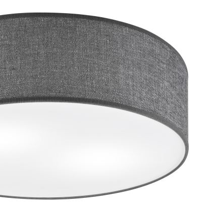 Taklampa SIRJA 2xE27/15W/230V Ø 45 cm grå