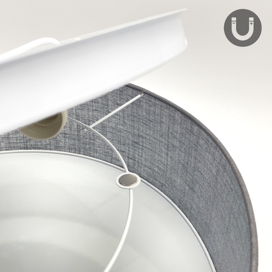 Taklampa SIRJA 2xE27/15W/230V Ø 45 cm grå