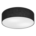 Taklampa SIRJA 2xE27/15W/230V Ø 45 cm svart