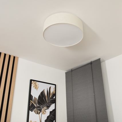 Taklampa SIRJA 2xE27/60W/230V Ø 45 cm krämvit