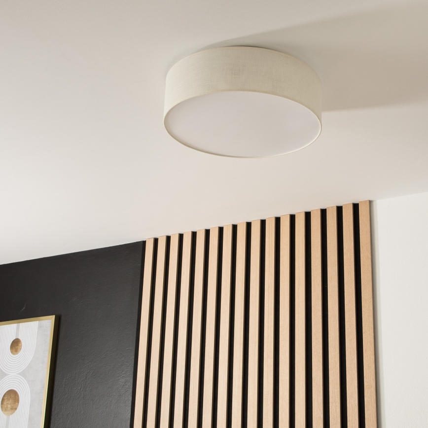 Taklampa SIRJA 2xE27/60W/230V Ø 45 cm krämvit